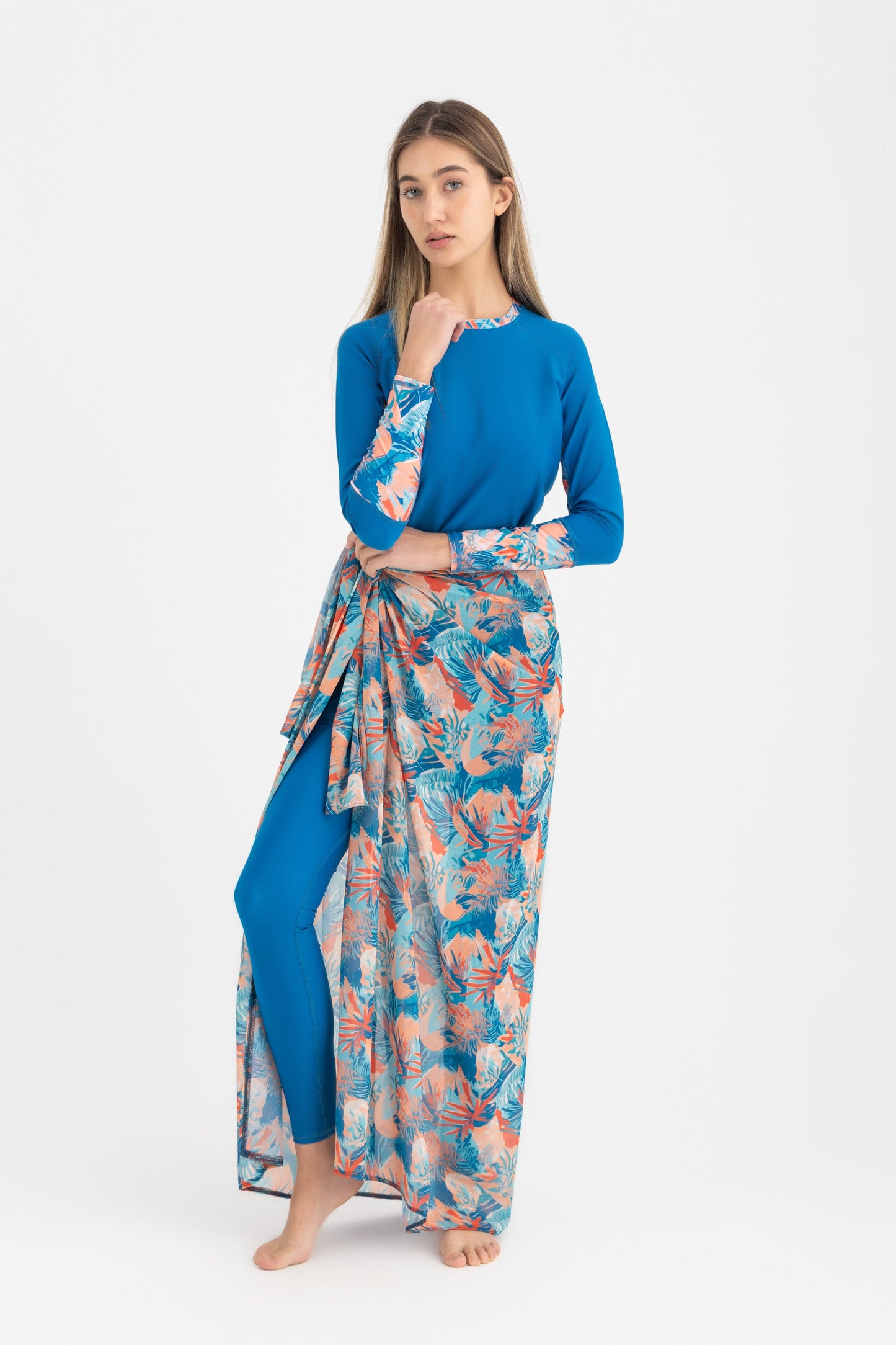 Chiffon Wrap Long Skirt - Multicolor