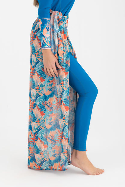 Chiffon Wrap Long Skirt - Multicolor