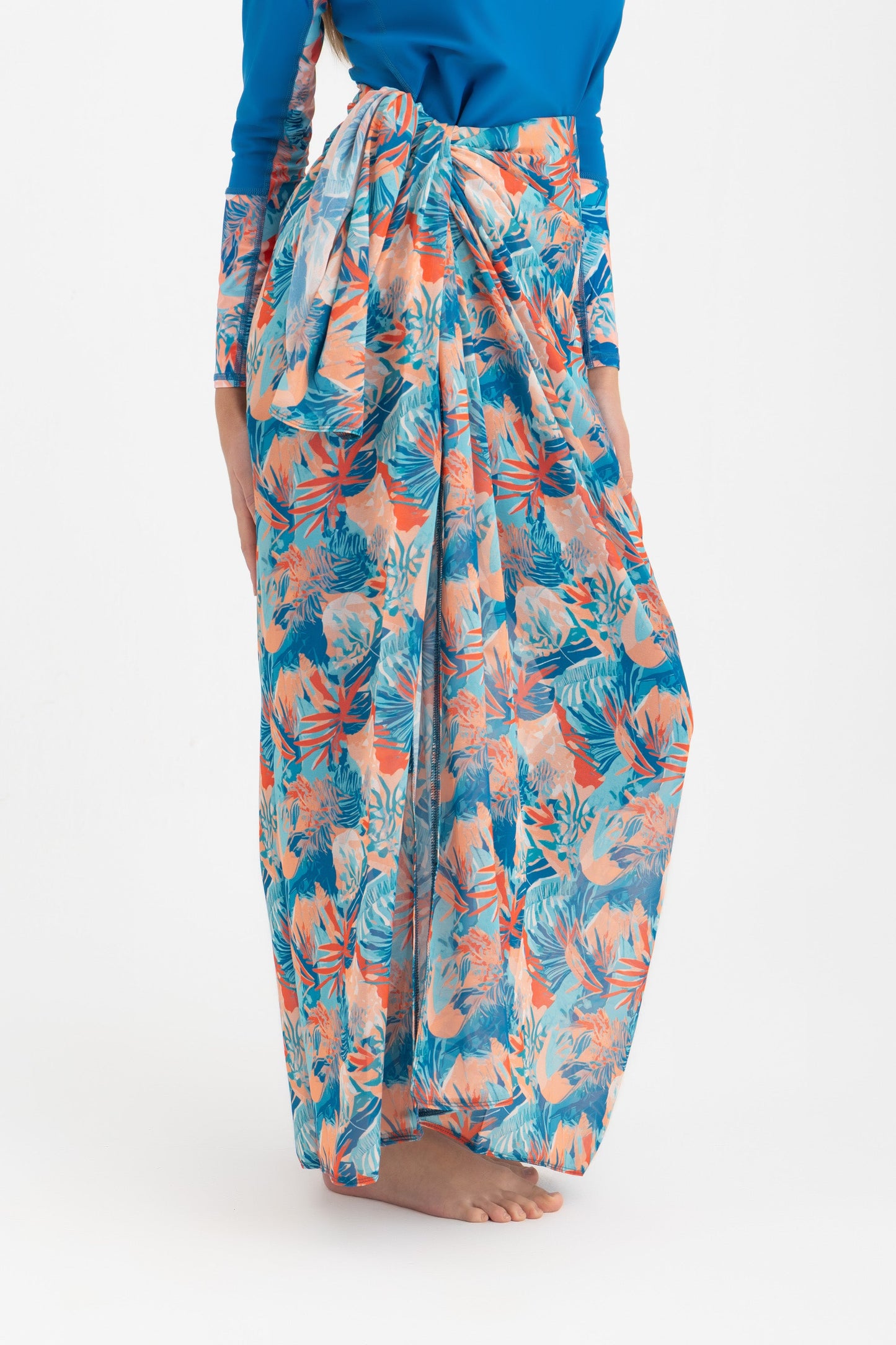 Chiffon Wrap Long Skirt - Multicolor