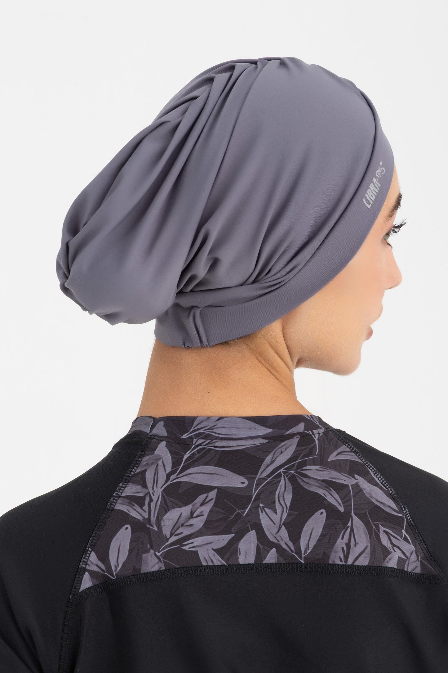 Lycra Sleek Swim Turban - Grey