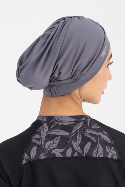 Lycra Sleek Swim Turban - Grey