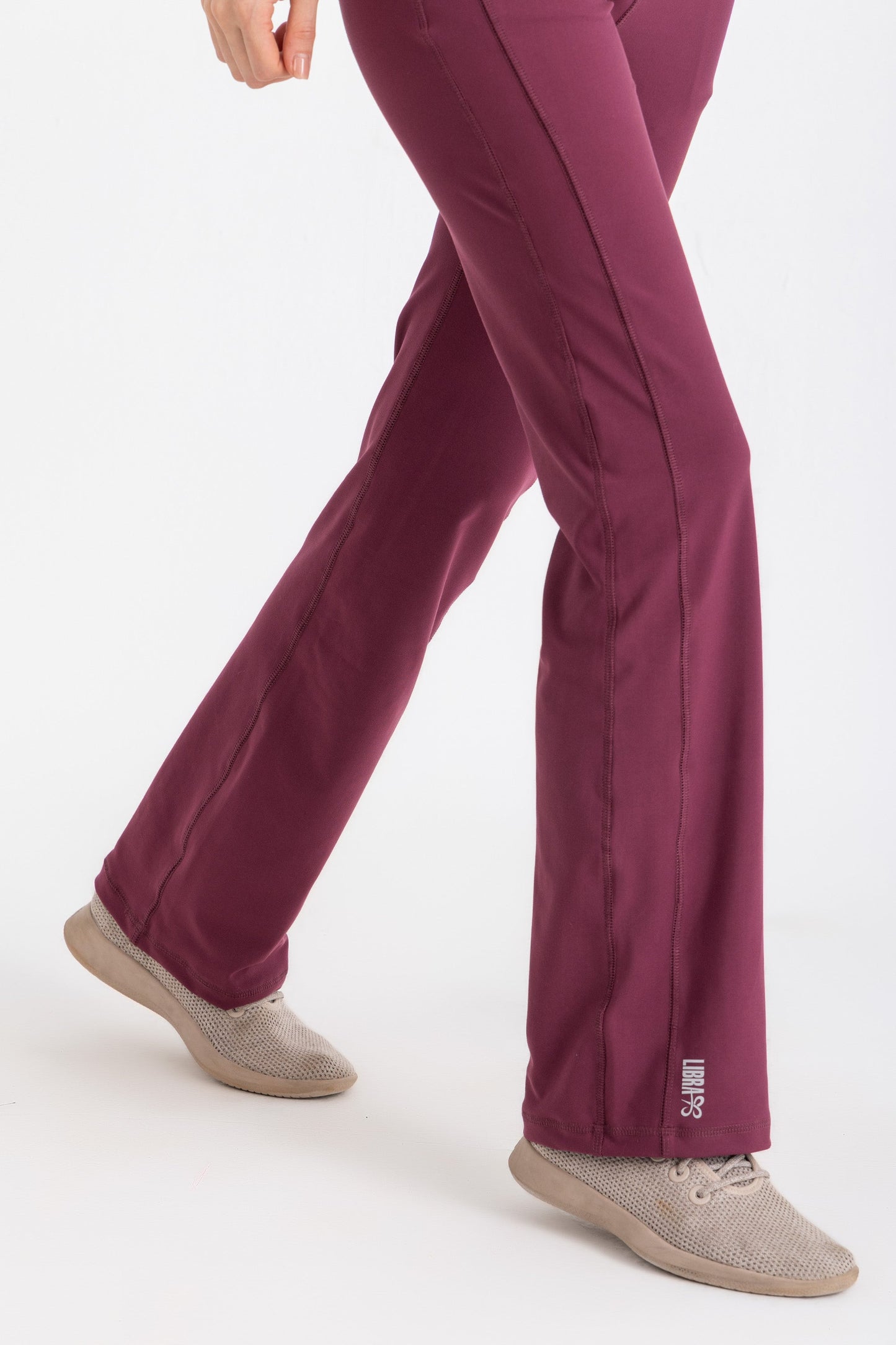 Lycra Straight Leggings - Wine Red