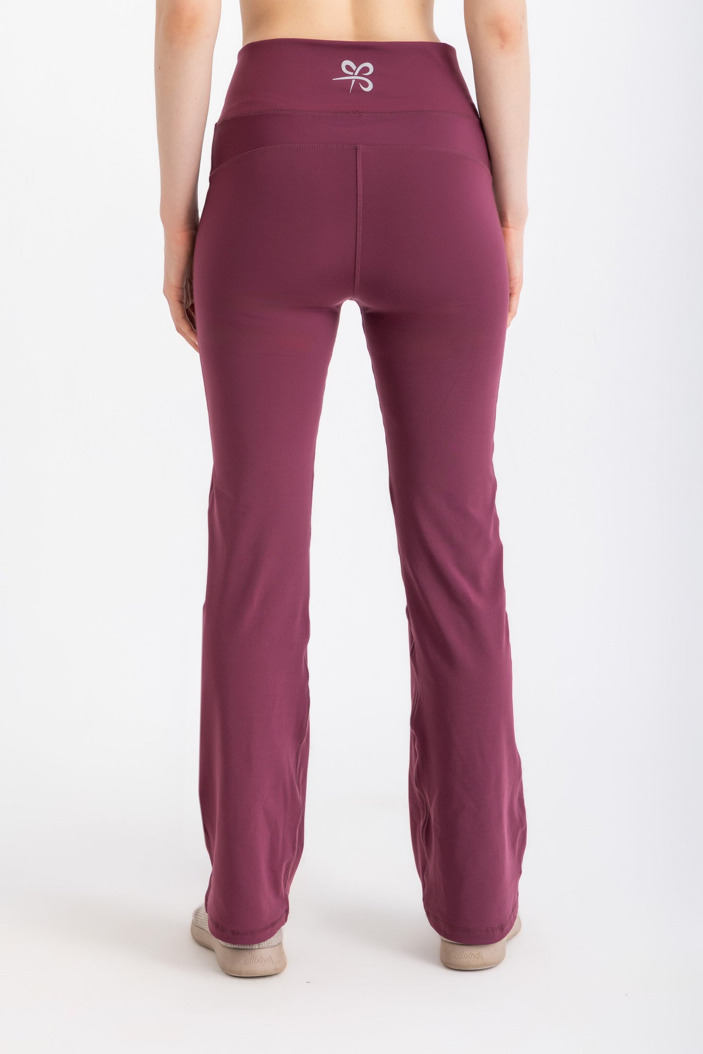 Lycra V-Flare Leggings - Purple