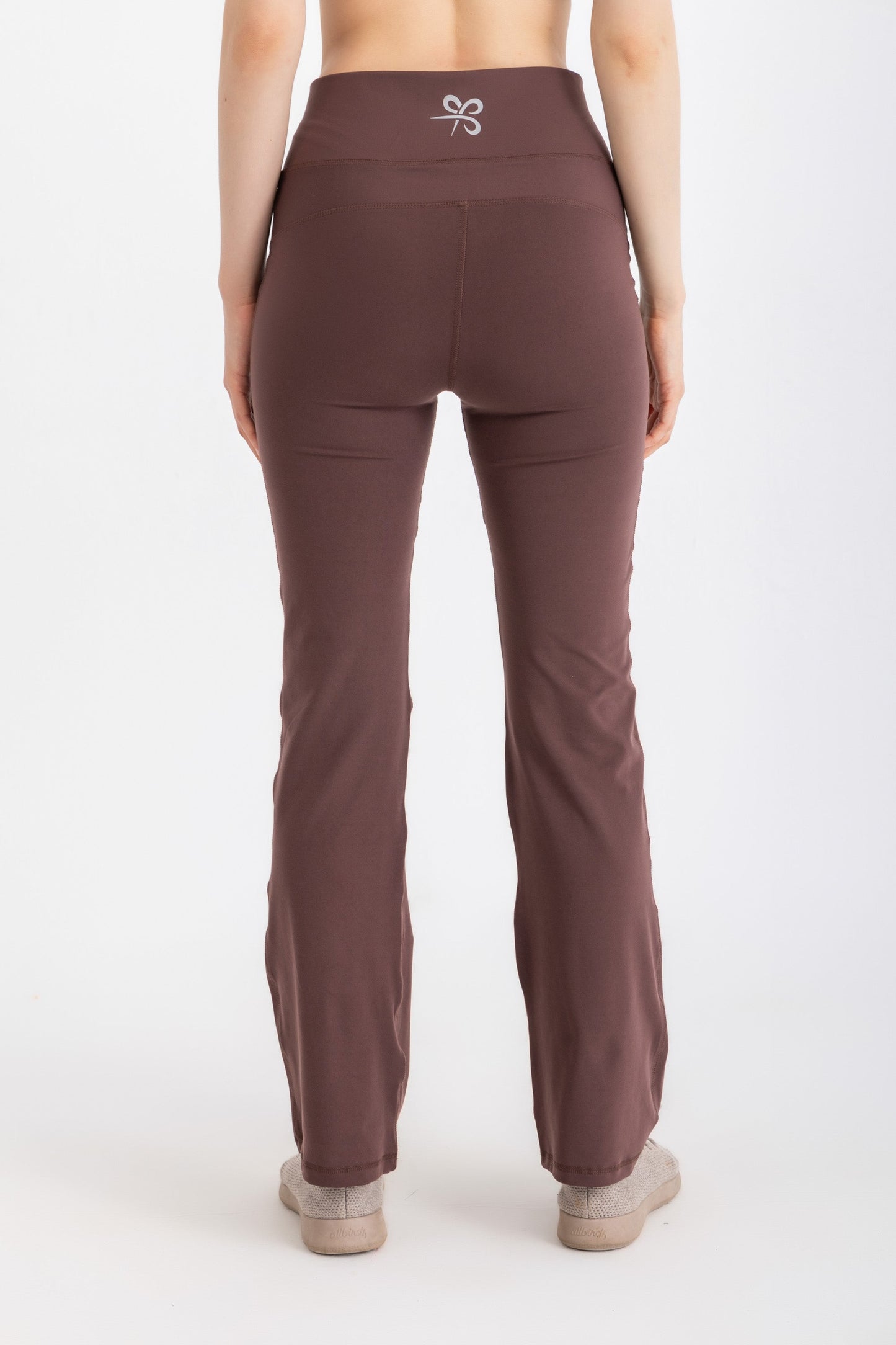 Lycra V-Flare Leggings - Brown