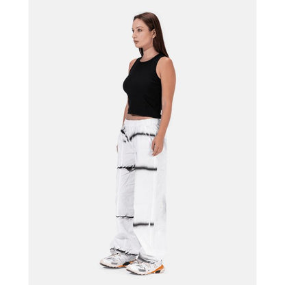 Gabardine Parachute Pants - White