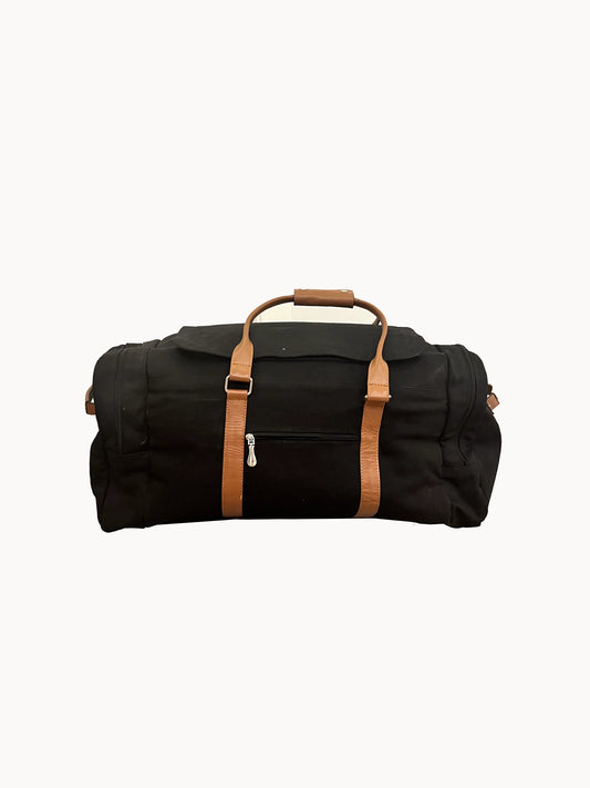 Canvas Weekender Travel Duffel - Black