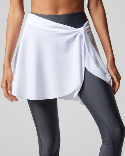 Lycra Wave Cover-Up Skirt - White