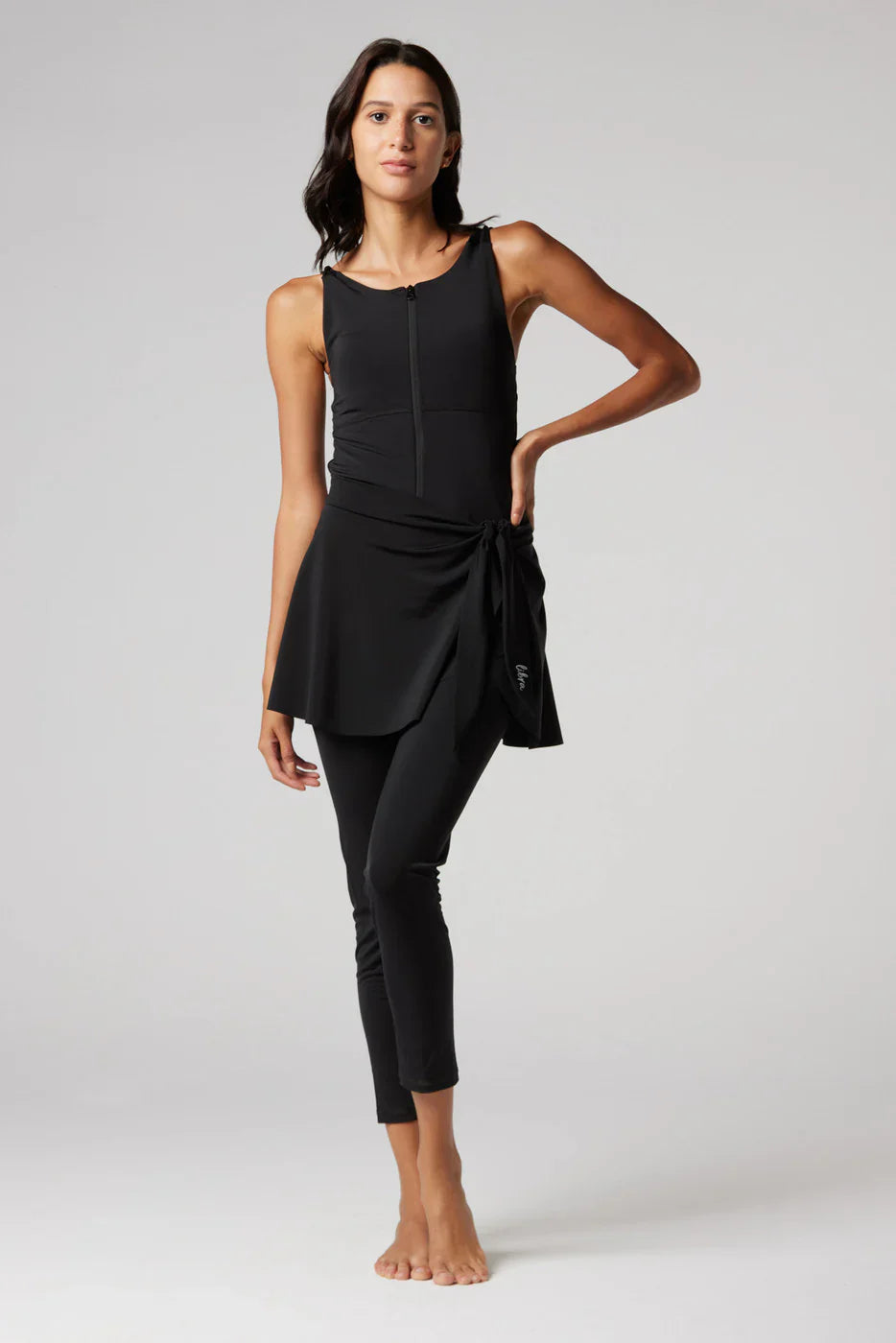 Lycra Wave Cover-Up Skirt - Black