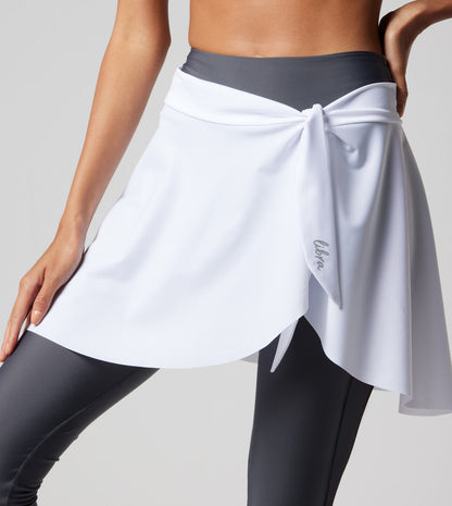 Lycra Wave Cover-Up Skirt - White