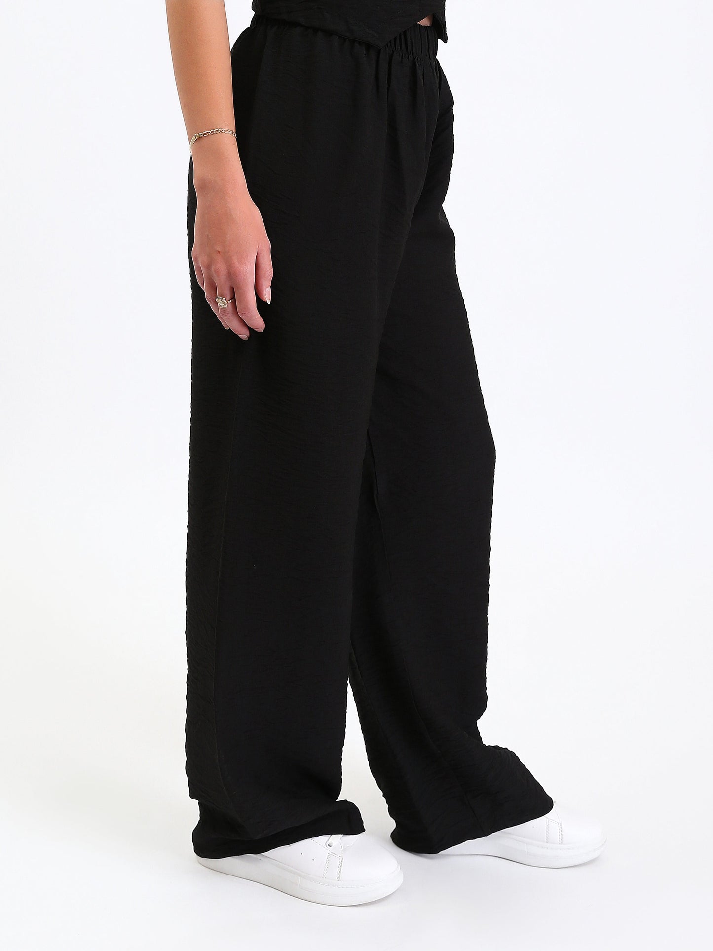 Spanish Linen Wide Leg Pants - Black