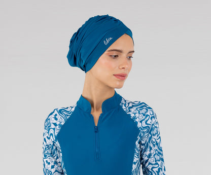 Lycra Sleek Swim Turban - Blue