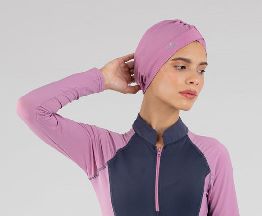 Lycra Sleek Swim Turban - Pink