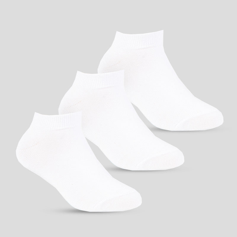 Pack Of 3 Ankle plain Socks - White