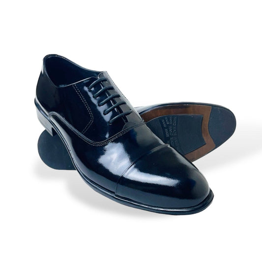 Leather Patent Oxford Shoes - Black