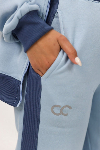 Milton Side Stripe Sweatpants – Baby Blue