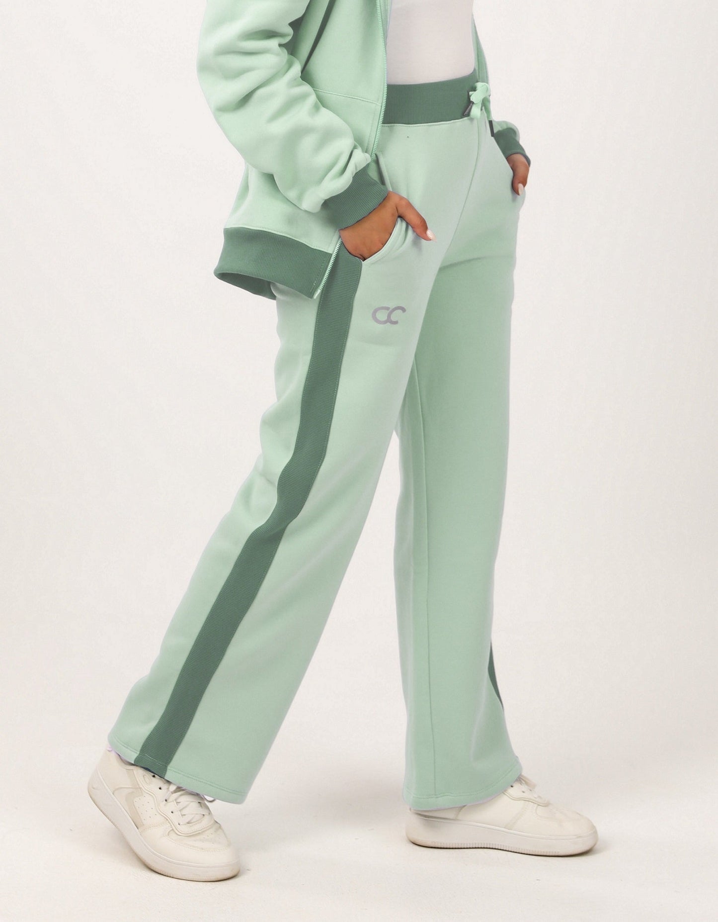Milton Side Stripe Sweatpants – Mint