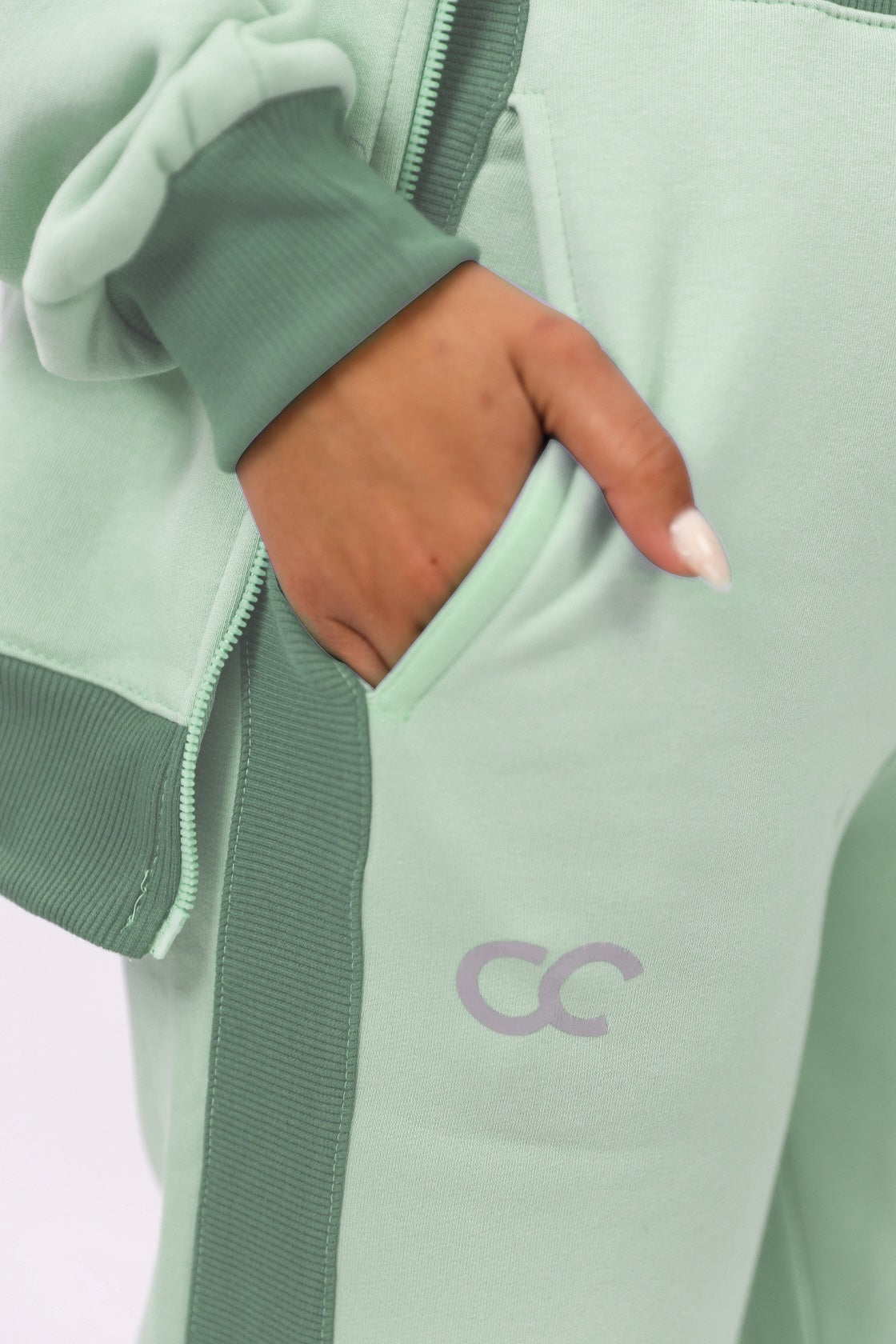 Milton Side Stripe Sweatpants – Mint