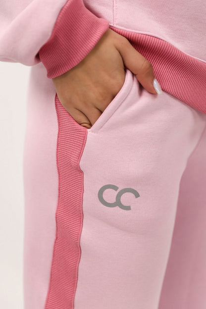 Milton Side Stripe Sweatpants – Pink