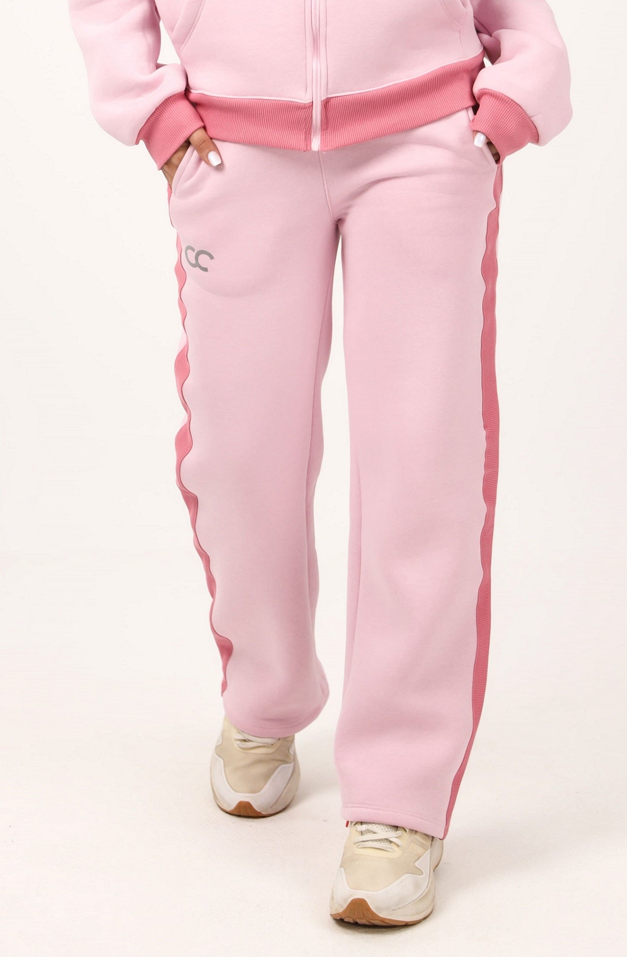 Milton Side Stripe Sweatpants – Pink