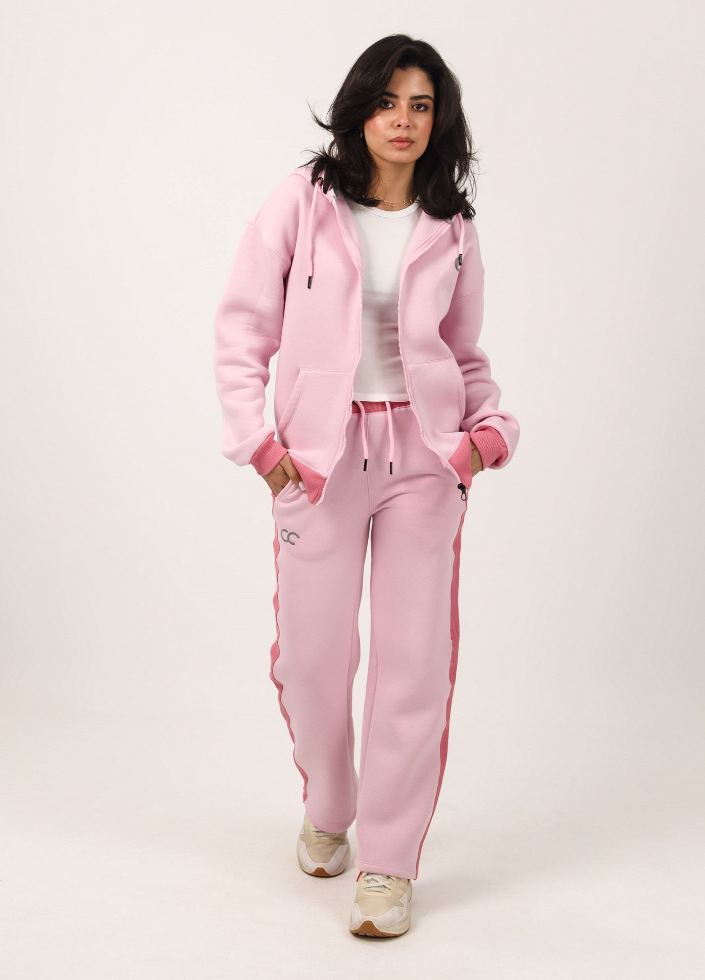 Milton Side Stripe Sweatpants – Pink