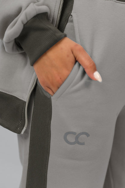 Milton Side Stripe Sweatpants – Grey