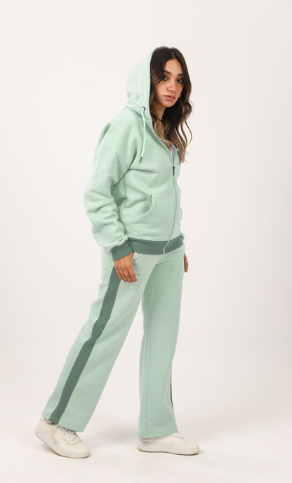 Bi-Tone Front Zipper Hoodie