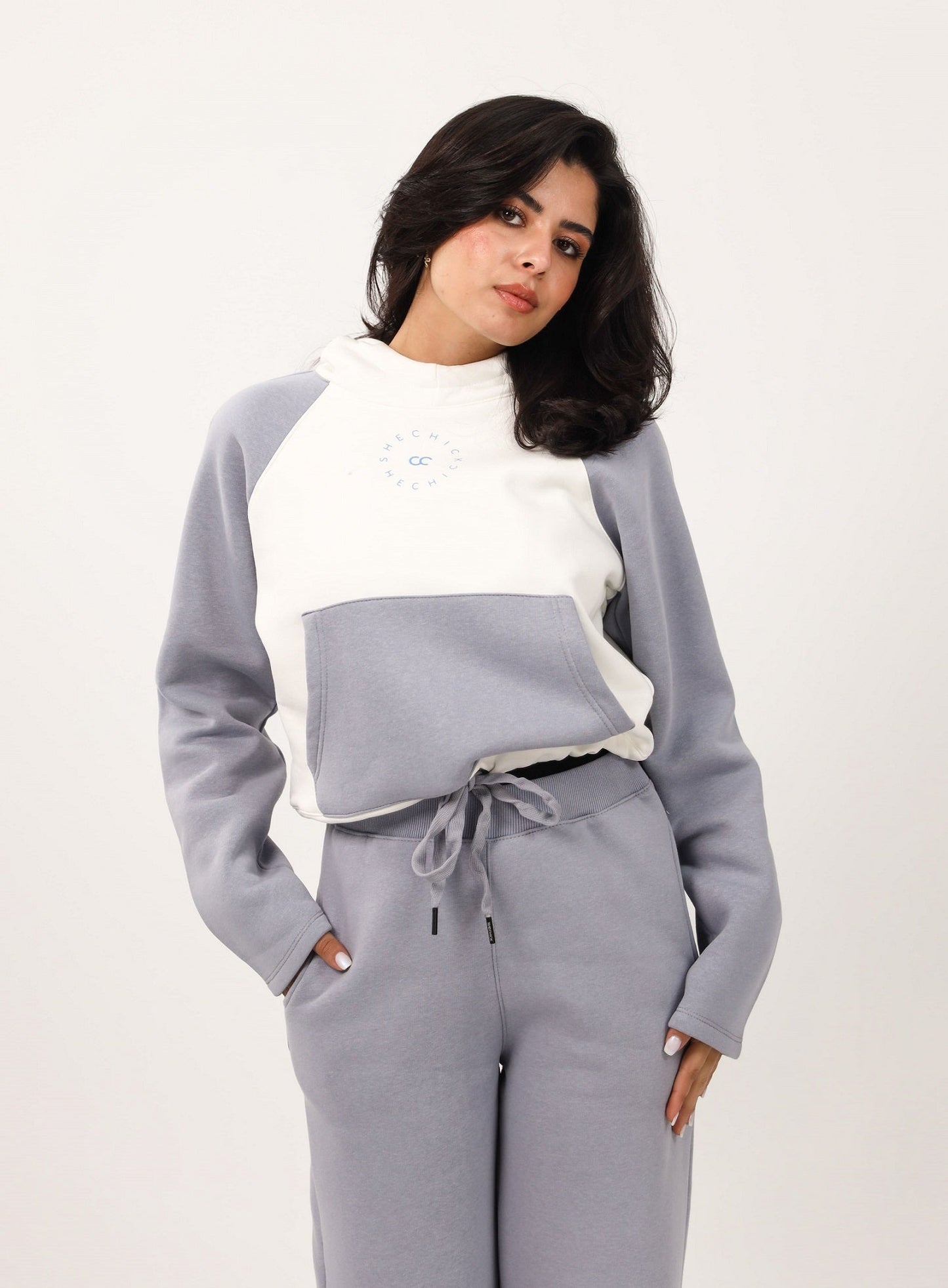 Drawstring Cropped Hoodie