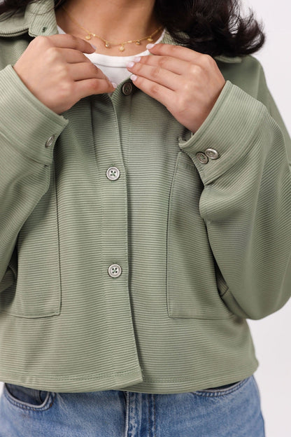 Cropped Shirt Jacket