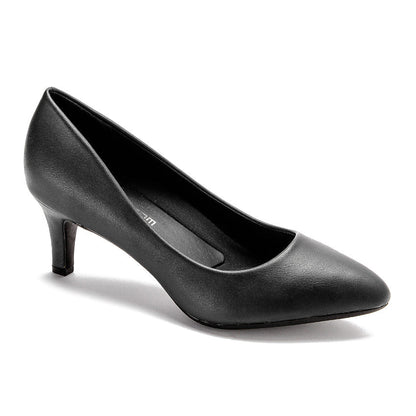 Classic Pointed Pumps –  Black
