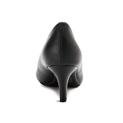 Classic Pointed Pumps –  Black