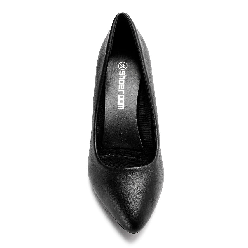 Classic Pointed Pumps –  Black