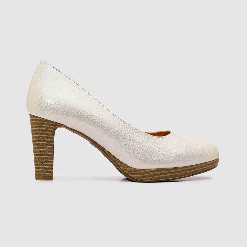 Pu Leather Solid Pumps – Gold (SR-3032)