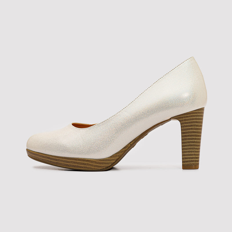 Pu Leather Solid Pumps – Gold (SR-3032)