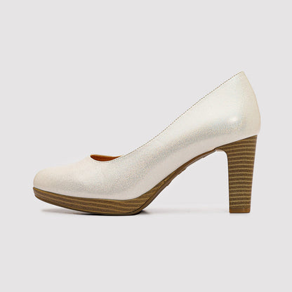 Pu Leather Solid Pumps – Gold (SR-3032)