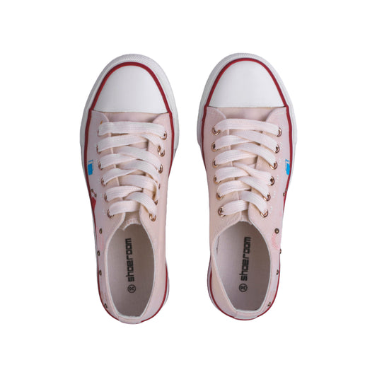 Low-top canvas sneakers - Beige