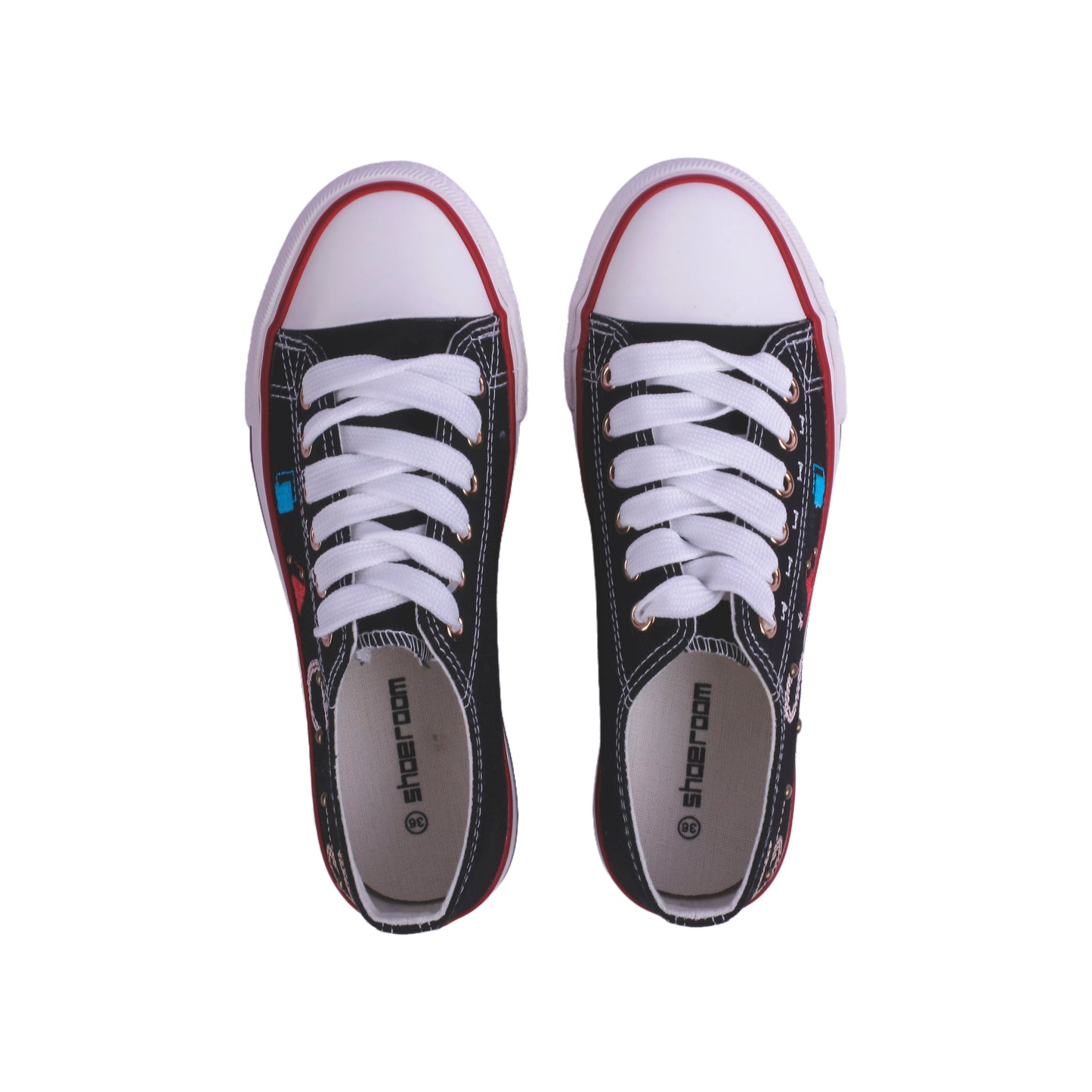 Low-top canvas sneakers - Black