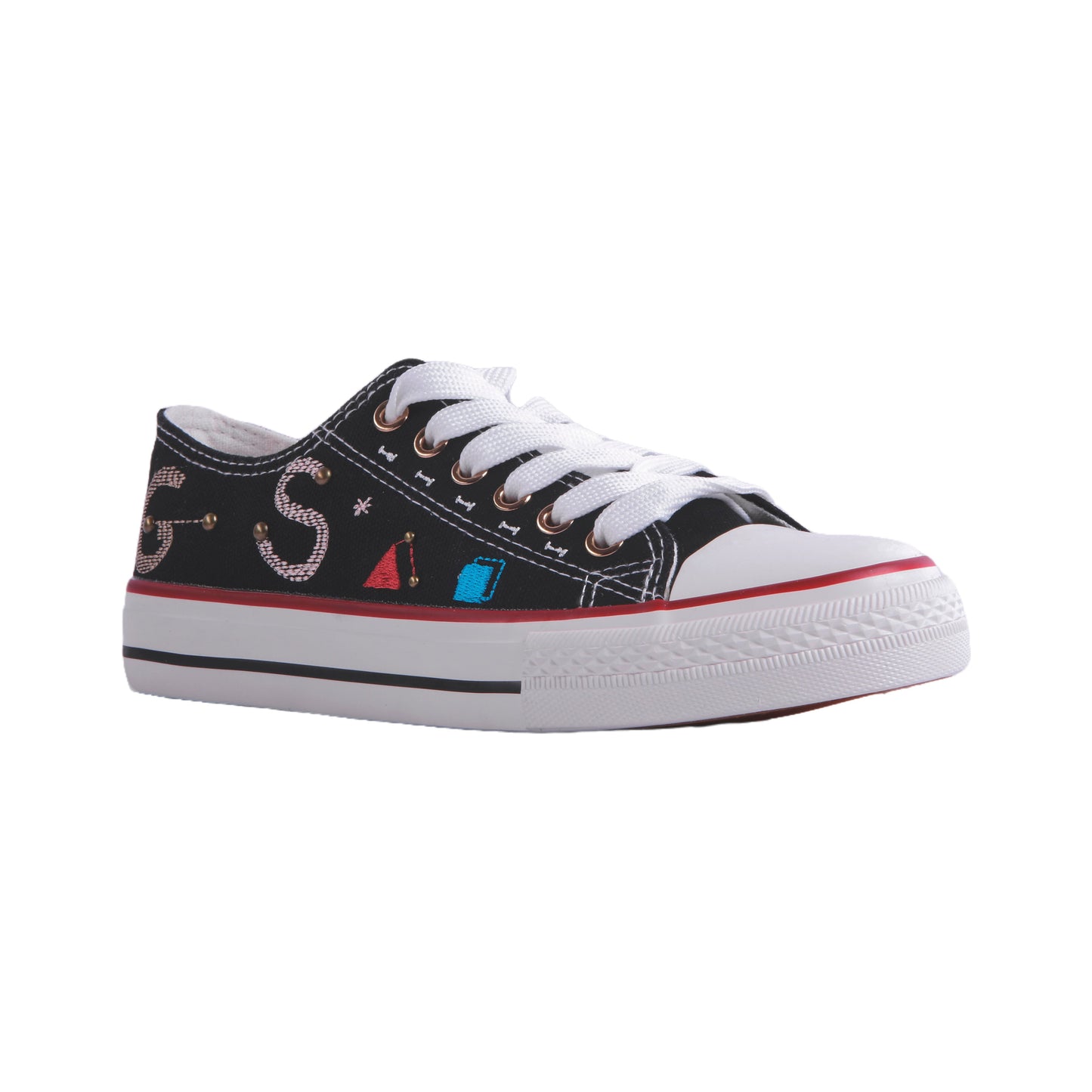 Low-top canvas sneakers - Black