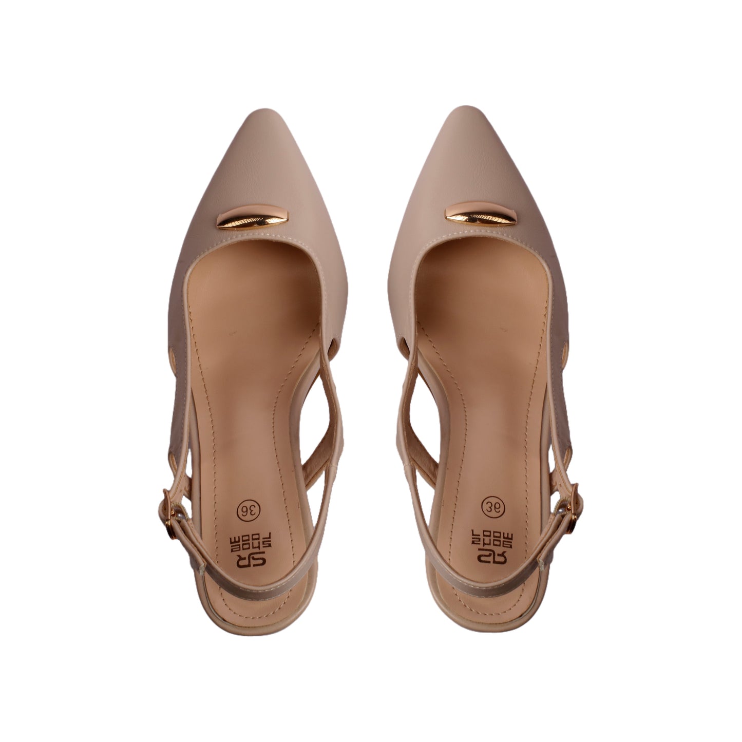Pointed-toe slingback pump - Beige