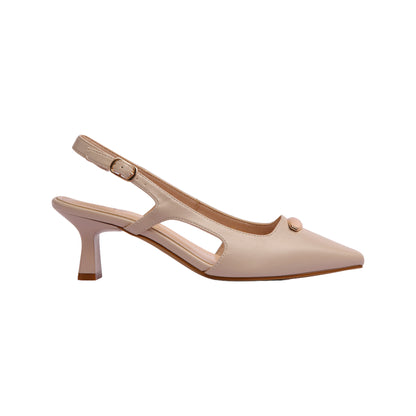 Pointed-toe slingback pump - Beige