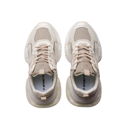 Mesh Panel Chunky Sneakers – Beige
