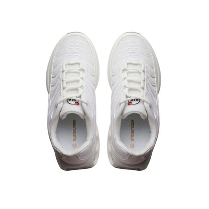 PU Leather Mesh Sneakers - White