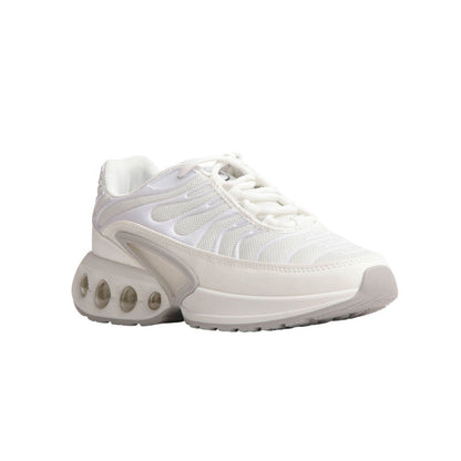 PU Leather Mesh Sneakers - White