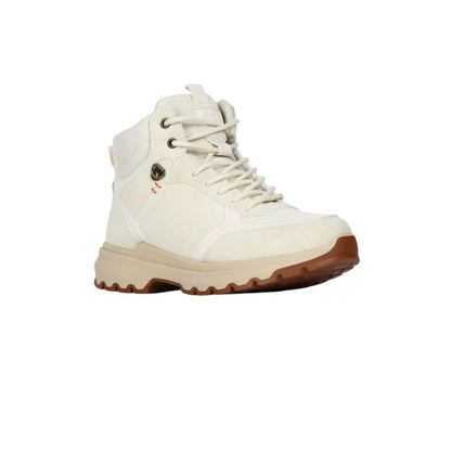 Pu Leather Lace-Up Hiking Half Boots – Beige (SR-3497)