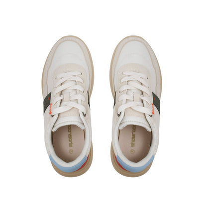 Mesh & PU Leather Colorblock Sneakers – Multicolor