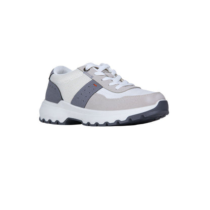 Mesh & PU Leather Colorblock Sneakers – Multicolor