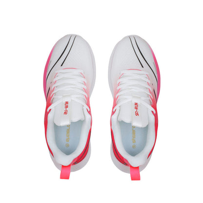 PU Leather Gradient Running Sneakers - Fuchsia