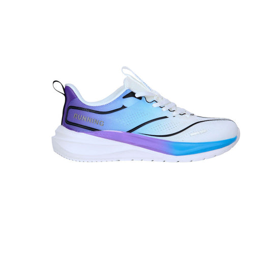 PU Leather Gradient Running Sneakers - Purple