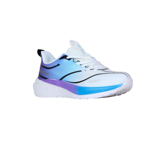 PU Leather Gradient Running Sneakers - Purple