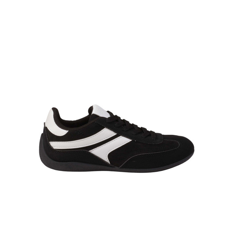 Suede Solid Sneakers – Black (SR-3546)