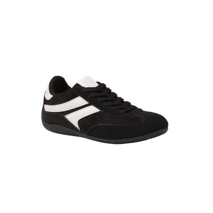 Suede Solid Sneakers – Black (SR-3546)